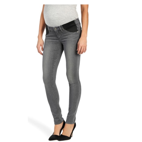 Paige Transcend Verdugo ultra skinny grey silvie maternity jeans 25 - Picture 1 of 9